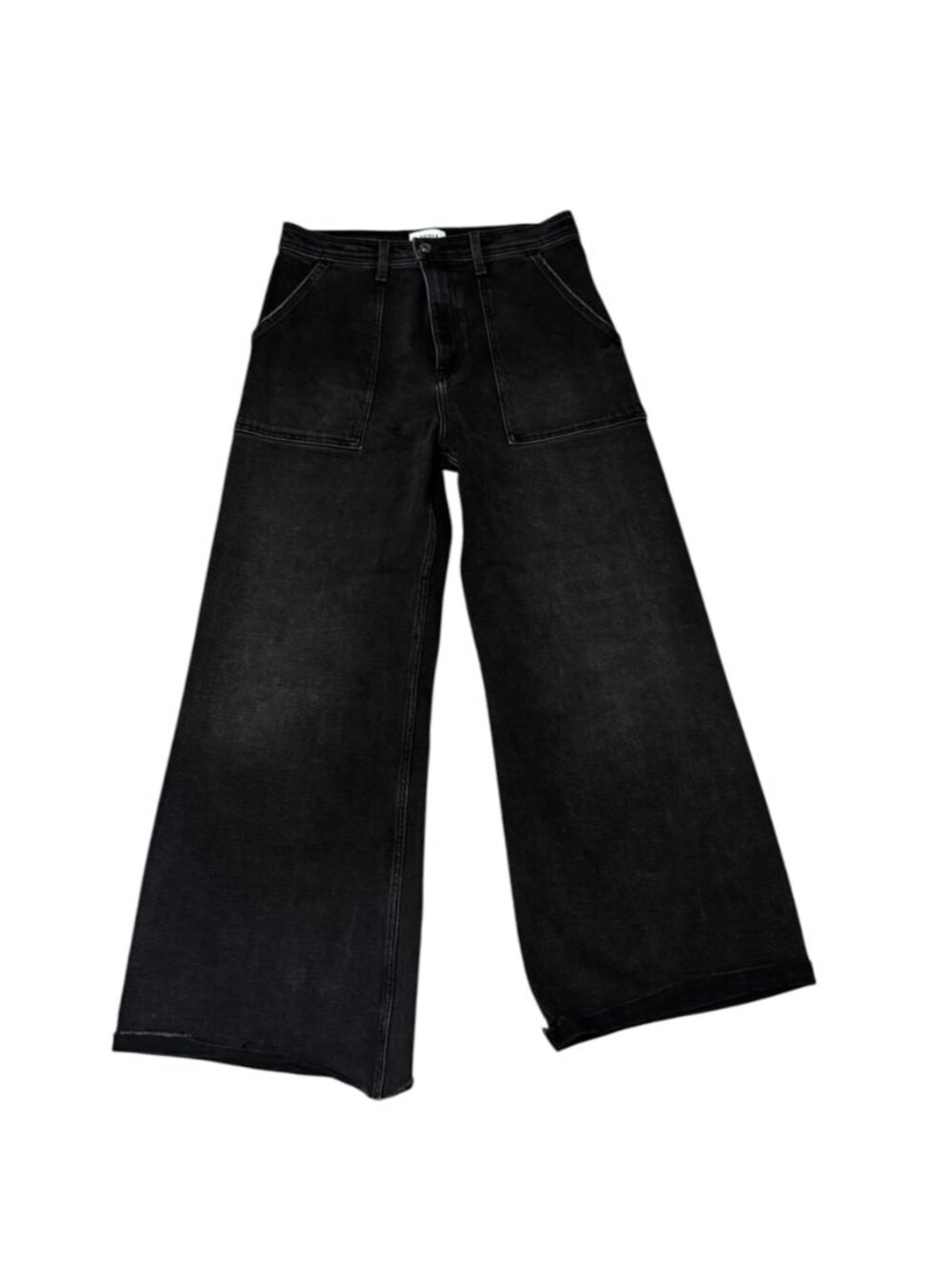 Pistola Black Palazzo Wide Leg Jeans High Rise Size 31 - Picture 7 of 12